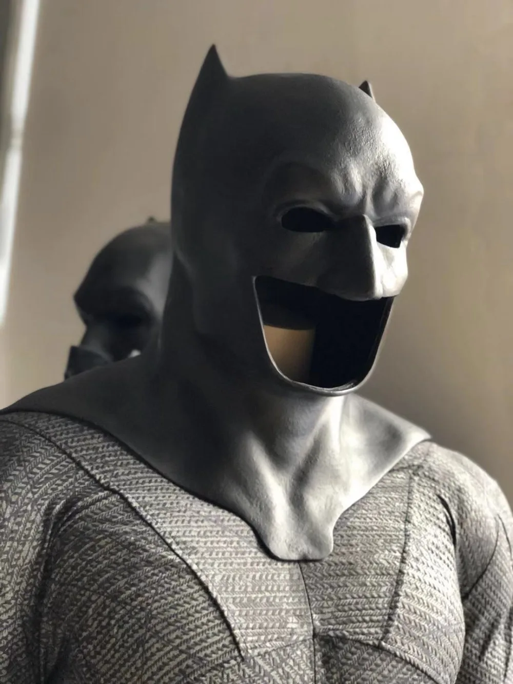 Batman Rubber Cowl Mask - Dawn of Justice, Batman v Superman, Justice League Cosplay Helmet image 2