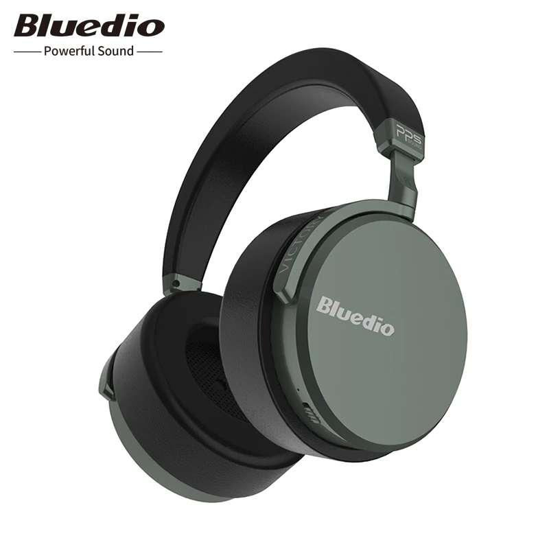 Bluedio V2 высокого класса гарнитура PPS12 драйверы bluetooth Беспроводные наушники с микрофоном для телефонов обновленная версия победы - Цвет: Black