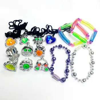 

set of 60 pcs Girl Mix-G4 Necklace Bracelet Rings Toys Princess Gift Pinata Loot Fillers Favors Novelty Birthday Party Favours