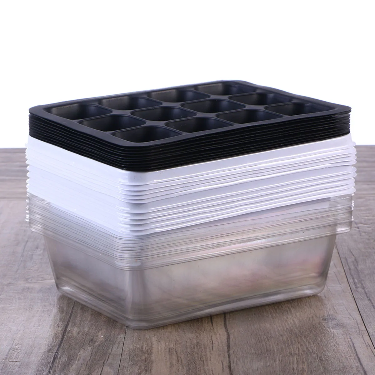 10 Pack Seedling Tray Seed Starter Tray with Dome and Base 12 Cells For Gardening Bonsai - White 10 Pack Seedling Tray Seed Starter Tray with Dome and Base 12 Cells For Gardening Bonsai - White