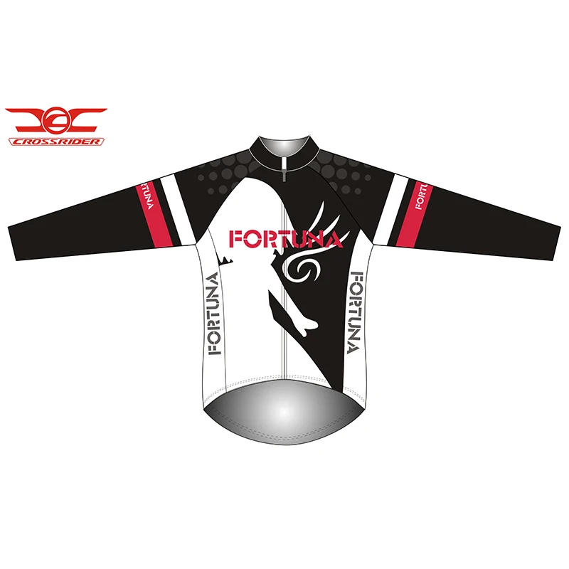 Черная Fortuna зимняя длинная мужская термо-флисовая велосипедная Джерси, одежда для велосипеда, форма для горного велосипеда, одежда для велоспорта - Цвет: Белый
