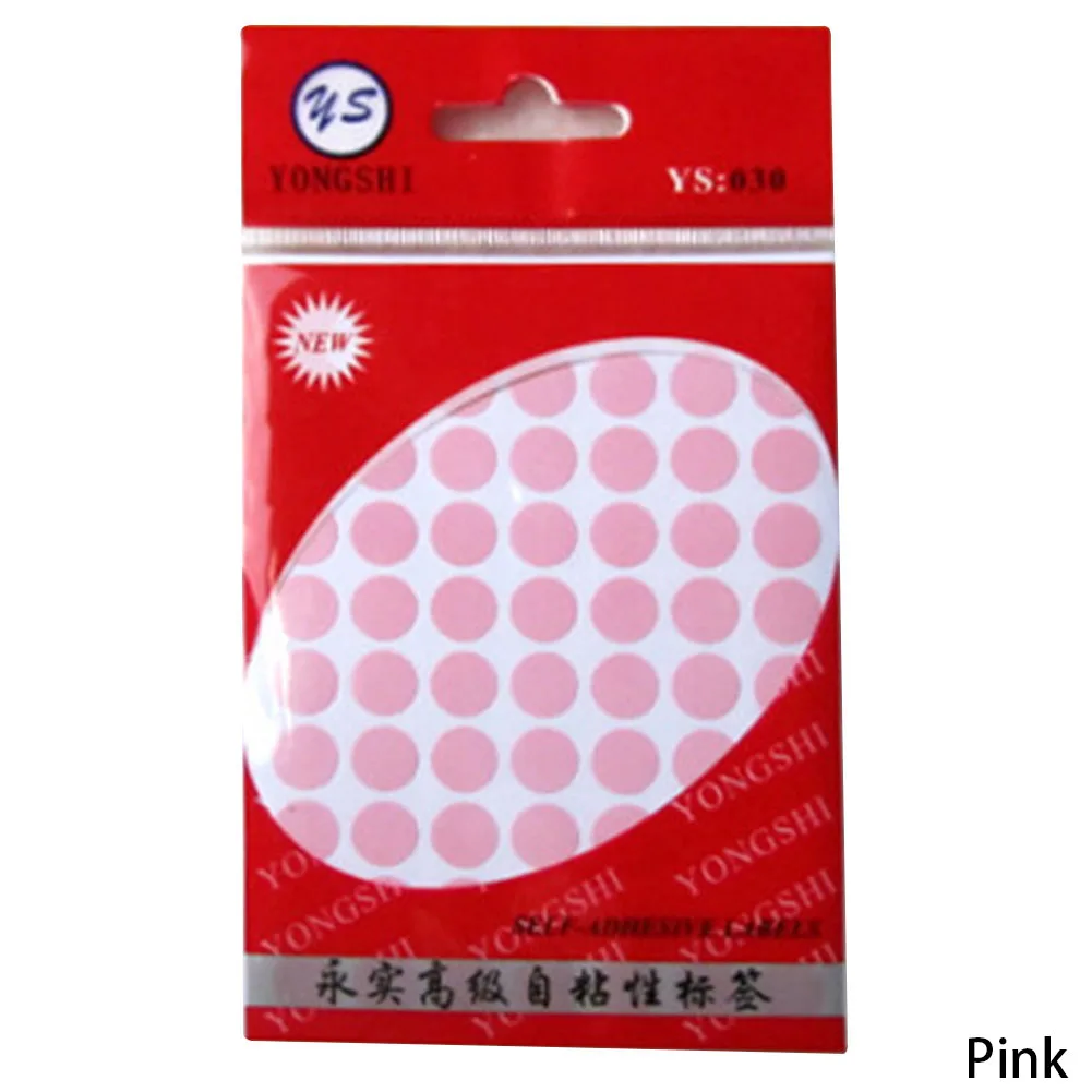 

1 Pack DIY Stickers Colorful Writing Round Sticker 20mm Dot Blank Self-adhesive Circle Paper Tag