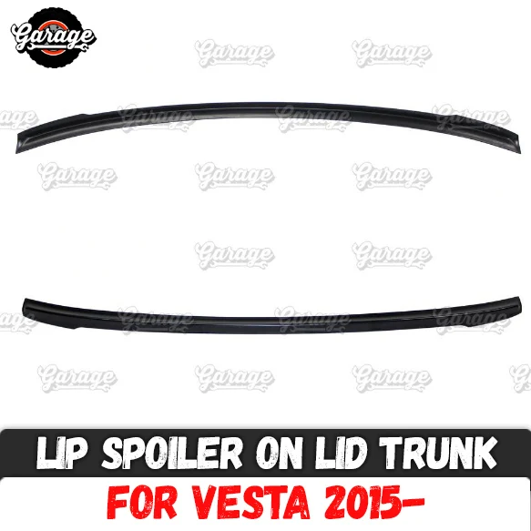 

Lip spoiler for Lada Vesta 2015- on lid trunk ABS plastic trim accessories aerodynamic saber wing sport pad car styling tuning