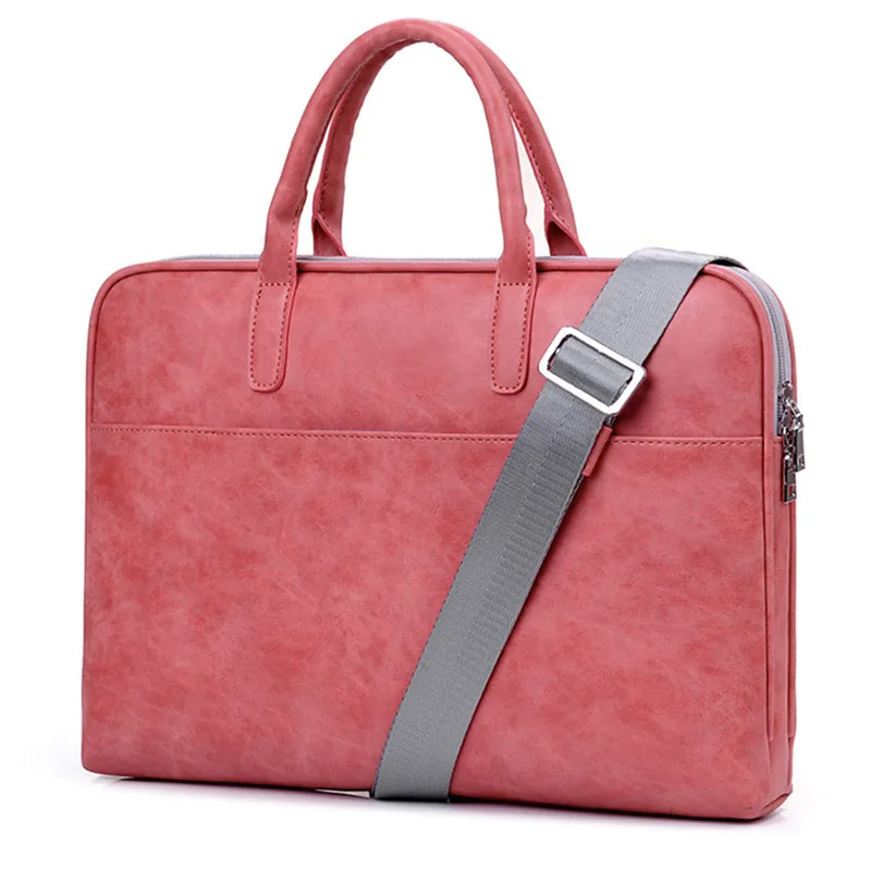 Universal Laptop Sleeve Case Hand Bag 13 14 15 inch For Macbook Air Pro Dell Asus Acer PU Waterproof Notebook Shoulder Bag Pouch (16)