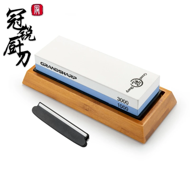 

NEW 2019 Premium Whetstone Knife Sharpening Stone 2 Side Grit 1000/3000 Water stone Non slip Bamboo Base Angle Guide Holder