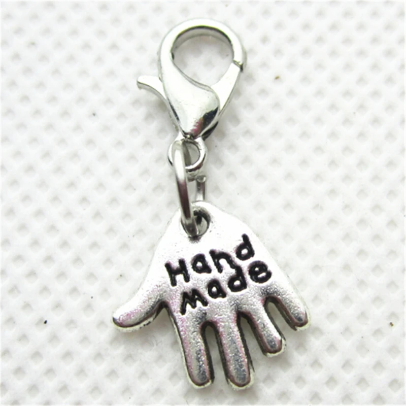 

Hot Selling 20pcs/lot Hand Made Dangle Charms Lobster Clasp Charms DIY Bracelet&Bangles Jewelry Accessory Hanging Charms
