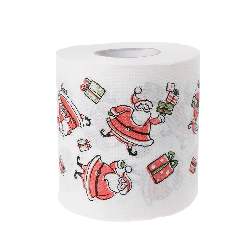 

2 Layers Christmas Cute Santa Claus Toilet Roll Paper Tissue Living Room Decor