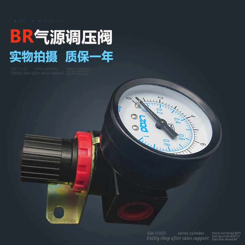 

Free Shipping BR2000 Pressure Regulator 1/4" BSPT with Gauge and Bracket 1000L/min