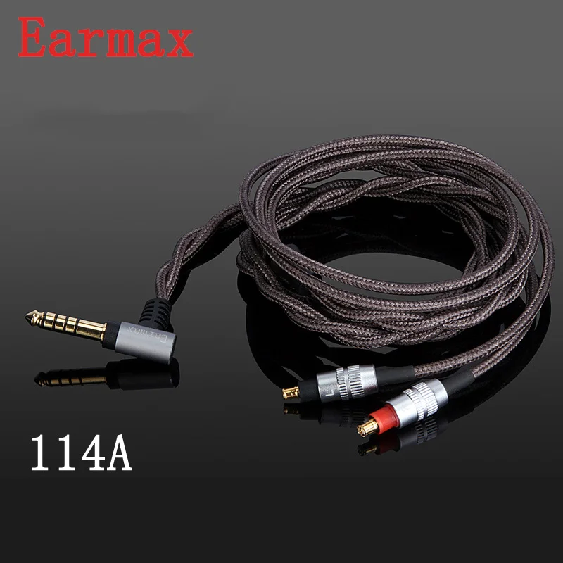 

Earmax 114A 4.4mm To A2DC Headset Headphone Upgrade Cable Silver Plating Wire HIFI Audio Cable For ATH-SR9/ES750/ESW950