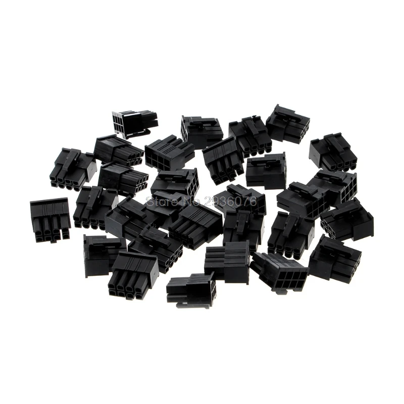 

30Pcs/Pack 4.2mm 8P 8 Pin Male Power Connector for PC Computer CPI-E Plastic Shell