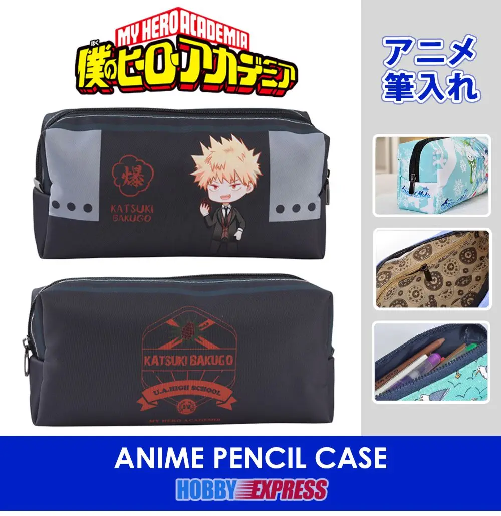 

Hobby Express High Quality Durable Anime Design Pencil Case BNHA Bakugou Todoroki Midoriya Vocaloid PPTP NGNL
