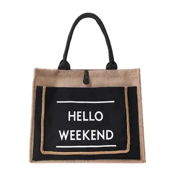 

Top Quality New Fashion Women Linen Tote Large Capacity Casual Shoulder Bag Casual Shoulder Bags Fashion Lady Print Handbags