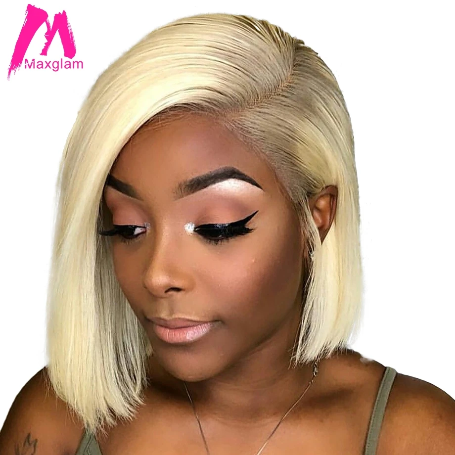 Aliexpress.com : Buy Maxglam Blonde Lace Front Wig 613 Human Hair Wigs