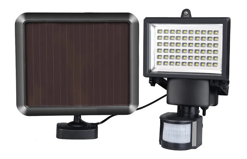 Светодиодный светильник на солнечной батарее, водонепроницаемый солнечный светильник Pir 60 100 светодиодный s PIR детектор движения, дверной настенный светильник, уличный светильник, безопасный Точечный светильник ing
