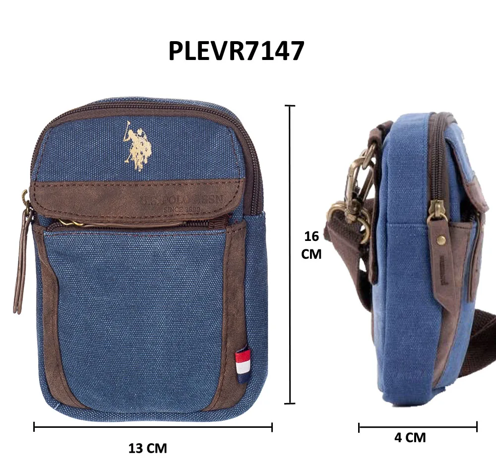 Us Polo Assn Мужская Курьерская сумка досуг винтажный стиль портфель мужская через