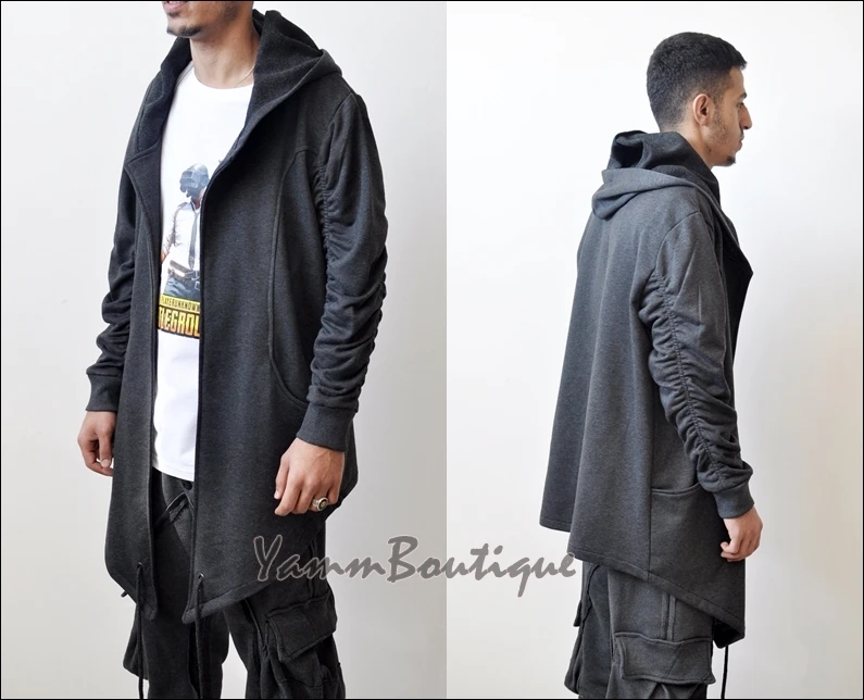 

Assassin's Creed Oversized Hood Cardigan Kimono Wrap Jacket / Cloak , Rope Long Asymmetrical futuristic Cosplay Maxi Steampunk