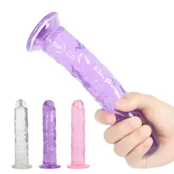 Секс кристалл фаллоимитатор без вибратор секс-игрушки для женщин реалистичный фаллоимитатор большой член мягкий пенис вибартинг массажер