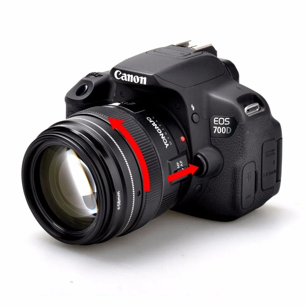  YONGNUO YN100mm 100mm F2 Large Aperture AF/MF Medium Telephoto Prime Lens Fixed Focus Lens for Cano