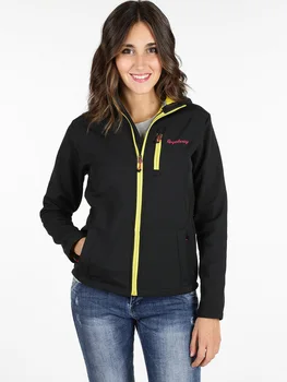 

Hiking jacket with cap-black