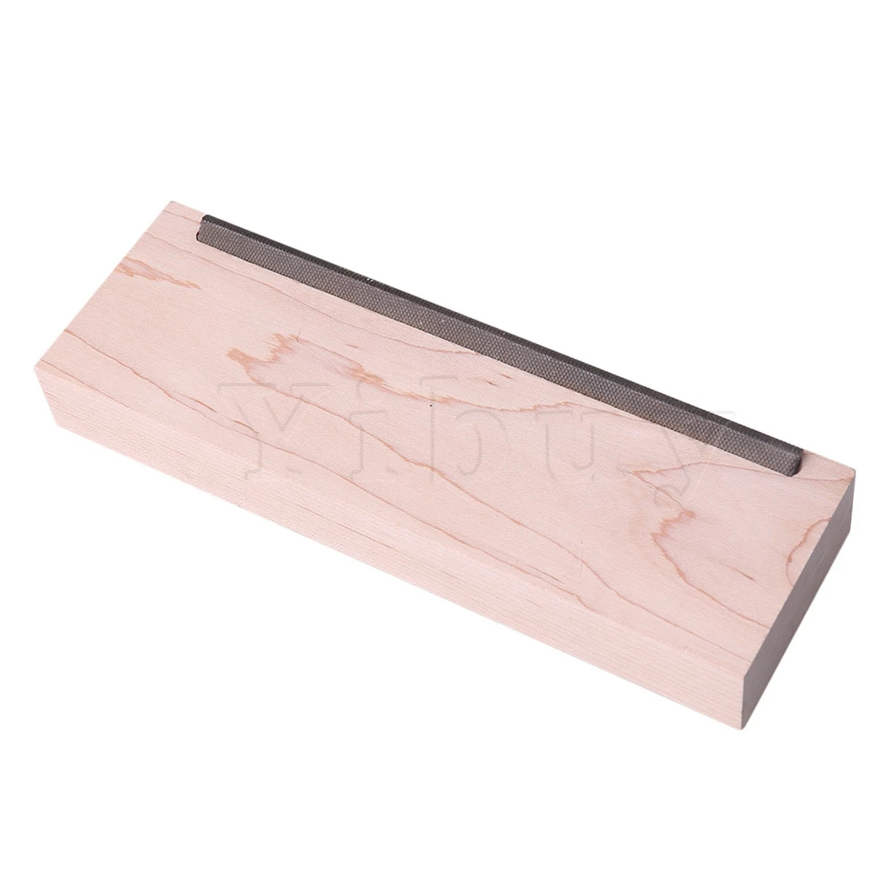 

YibuyRectangle Wooden Rasp Steel Guitar Fret File Set Repair Tools Set