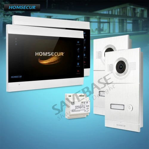 

HOMSECUR 7" Wired Hands-free Video Door Phone Intercom System 1.3MP CCTV Camera Supported (BC121HD-1S +BM705HD-B)