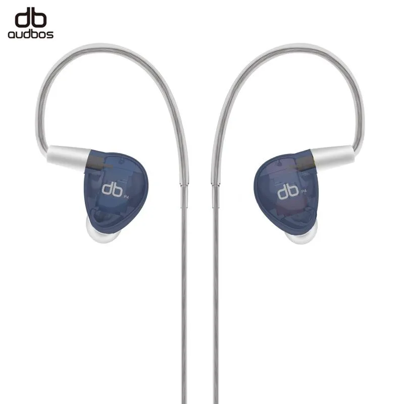 AUDBOS P4 4BA Balanced Armature Earphone In Ear HiFi Earphone MMCX Silver Plated Cable Audiophile Monitor Earphone audbos db04 hifi hybrid earphone 2ba 2dd silver plated metal earphone monitor earphone audiophile iem music earbuds