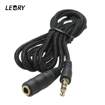 

LEORY 1.5m/2m/3m 3.5mm Jack Female to Male Earphone Headphone Stereo Audio Extension Cable Cord for Speaker Phone Nylon Wire