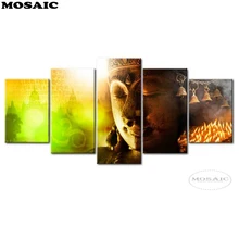 5D DIY Алмаз Живопись Фото ПЕРСОНАЛЬНЫХ ПОЛЬЗОВАТЕЛЬСКИХ ФОТО, будда Площадь Горный Хрусталь Крест Вышивка Гладью Ремесел 5 шт