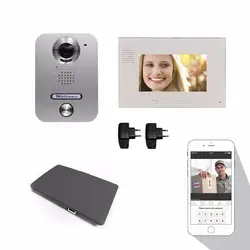 Беспроводной Wi-Fi ip-видео домофона металла Водонепроницаемый HD Камера видео Дверные звонки домофон Системы с 7 дюймов ЖК-дисплей Мониторы