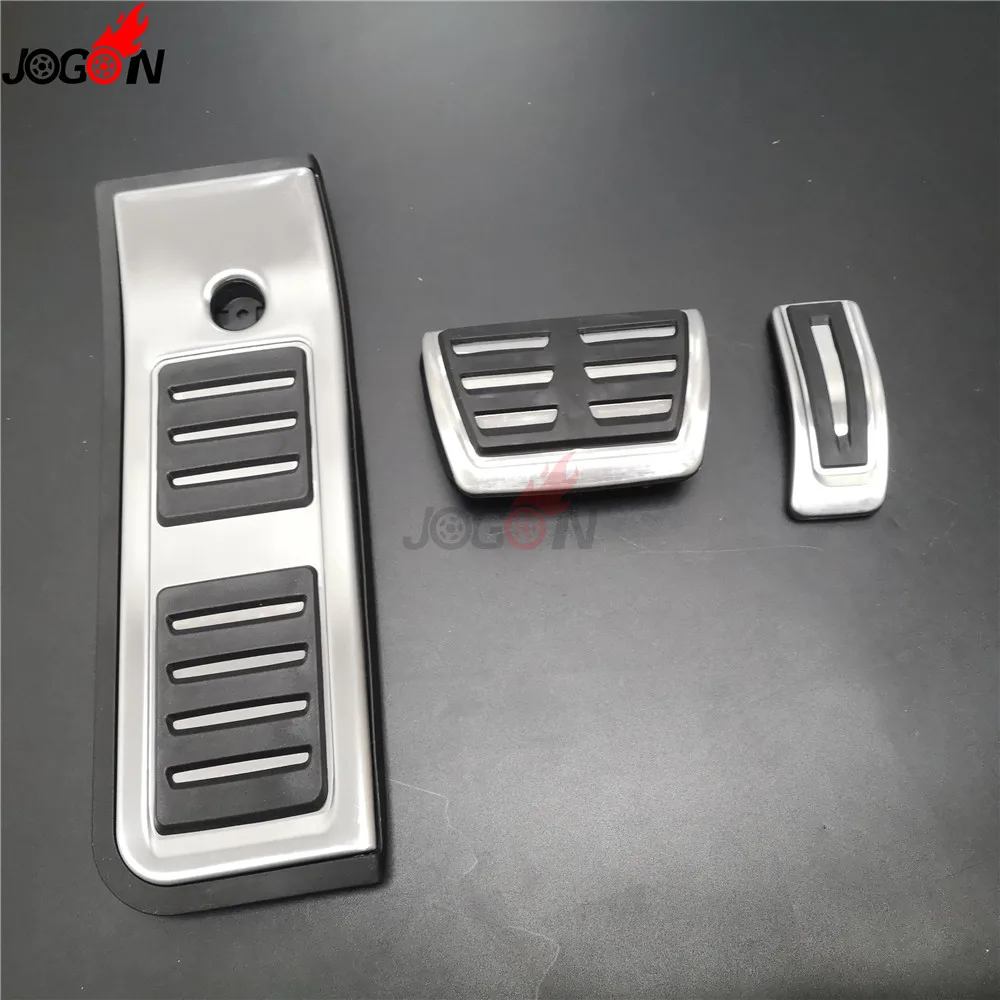 

For Audi A6 A6L C8 4K 2019 Stainless Steel Gas Fuel Brake Foot Footrest Pedal Pad Plate Cover Trim AT LHD