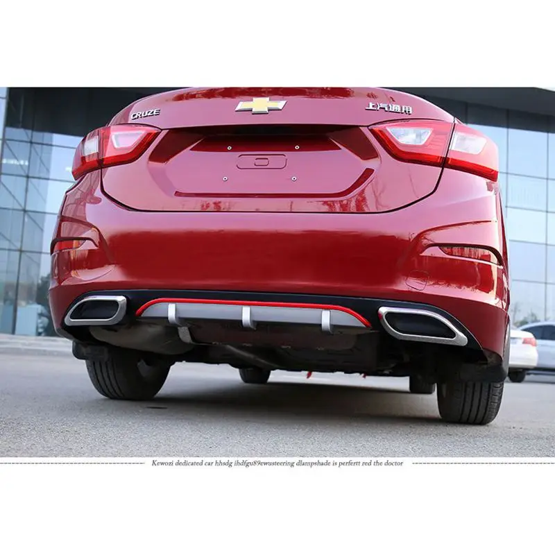 

For Cruze Rear spoiler ABS Rear Bumper Diffuser Bumpers Protector For Chevrolet Cruze Body kit bumper rear lip rear spoiler 2017