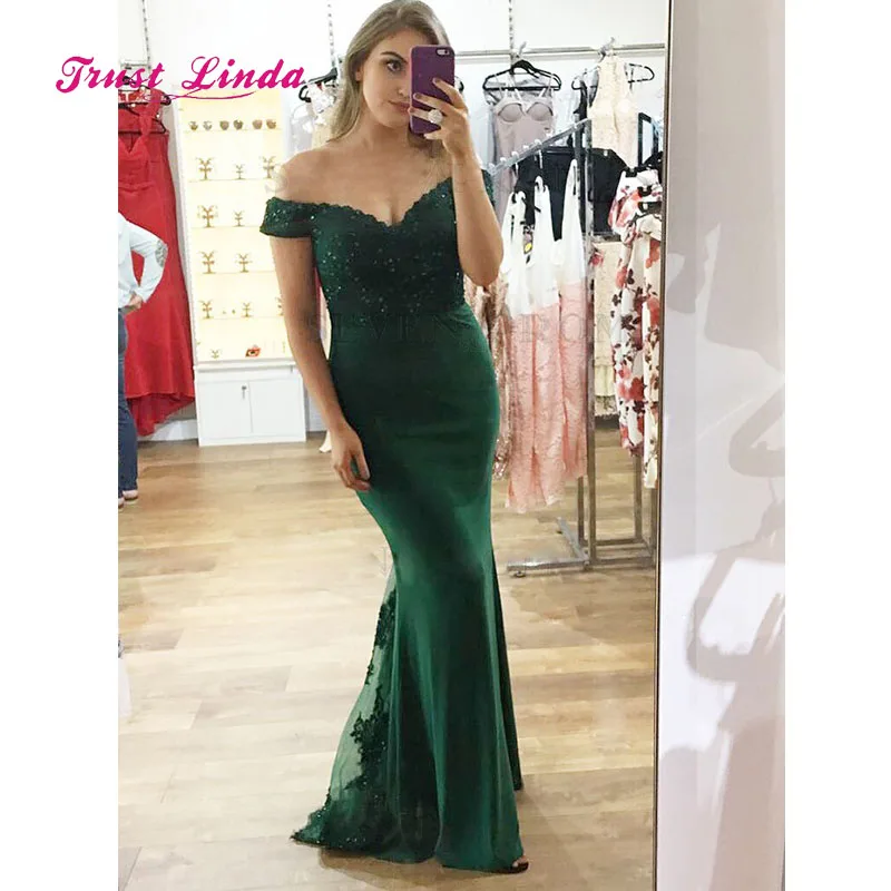 

Beaded Green Bridemaids Dresses For Wedding Off The Shoulder Lace Mermaid Dress Bridesmaid Wedding Vestido Invitada