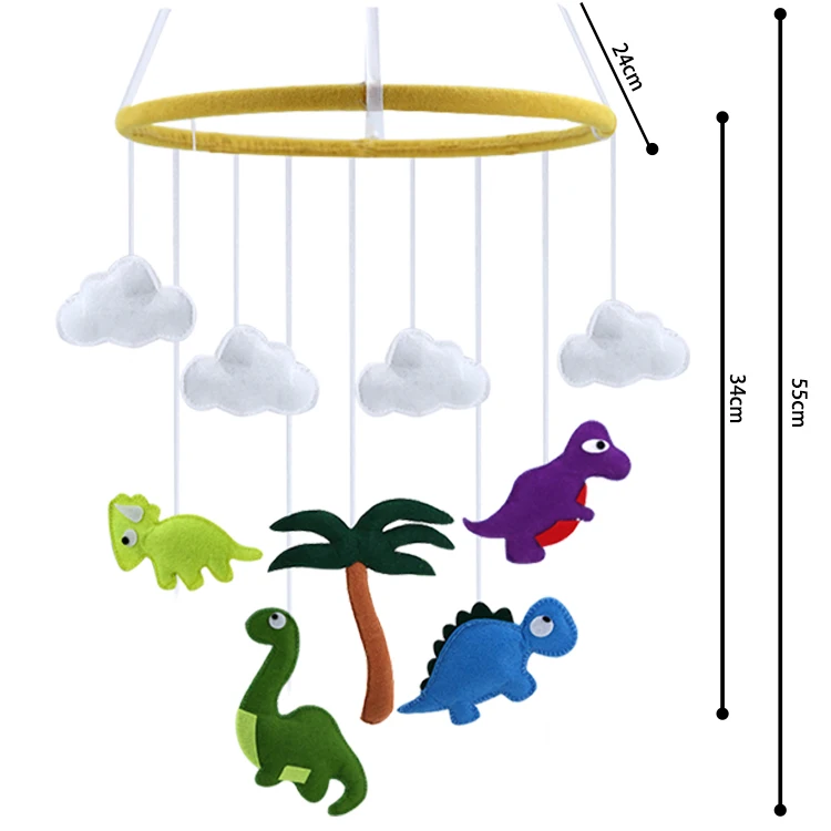 Ручной работы, Войлок динозавров, мобильный динозавр, мобиль для детской кроватки