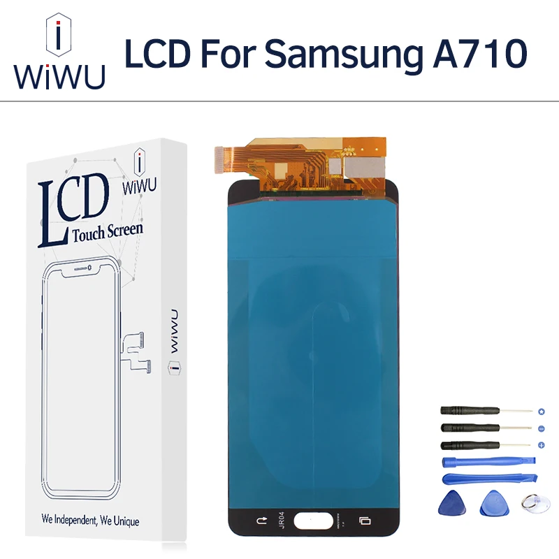 Для Samsung Galaxy A7 2016 A710F A710 SM-A710F A7100 AMOLED Жк-Дисплей С Сенсорным Экраном Дигитайзер