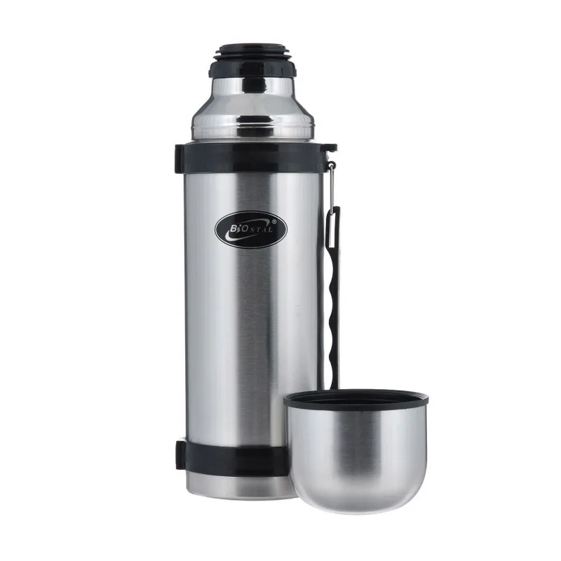 Термос BIOSTAL NY-1800-2 (Объем 1.8 литра, нержавеющая сталь, время сохранения тепла 19 часов, удобная пластиковая ручка)