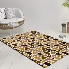 Else Nordec черно-белый ikat скандинавский геометрический 3d принт Противоскользящий килим моющийся декоративный килим Площадь Ковер богемный ковер