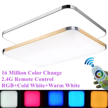 

Modern 2.4G RF Colorful Remote Control LED Ceiling lamp Dimmable Smart room light LOFT suspension luminaire light fixtures
