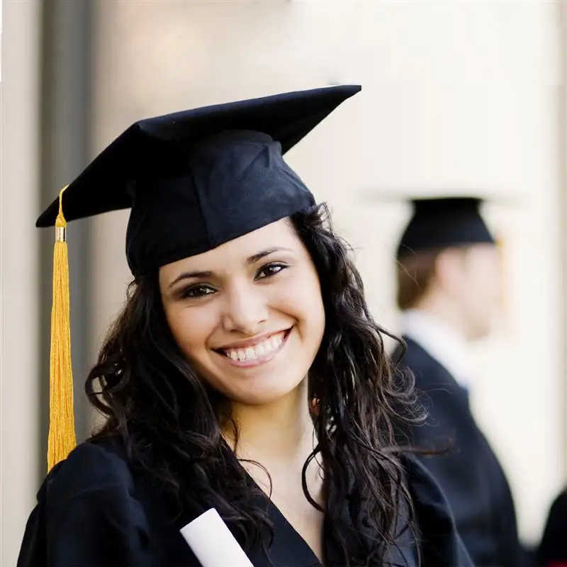 NEW Black Mortar Board Adults Graduation Hat Cap Dress ...