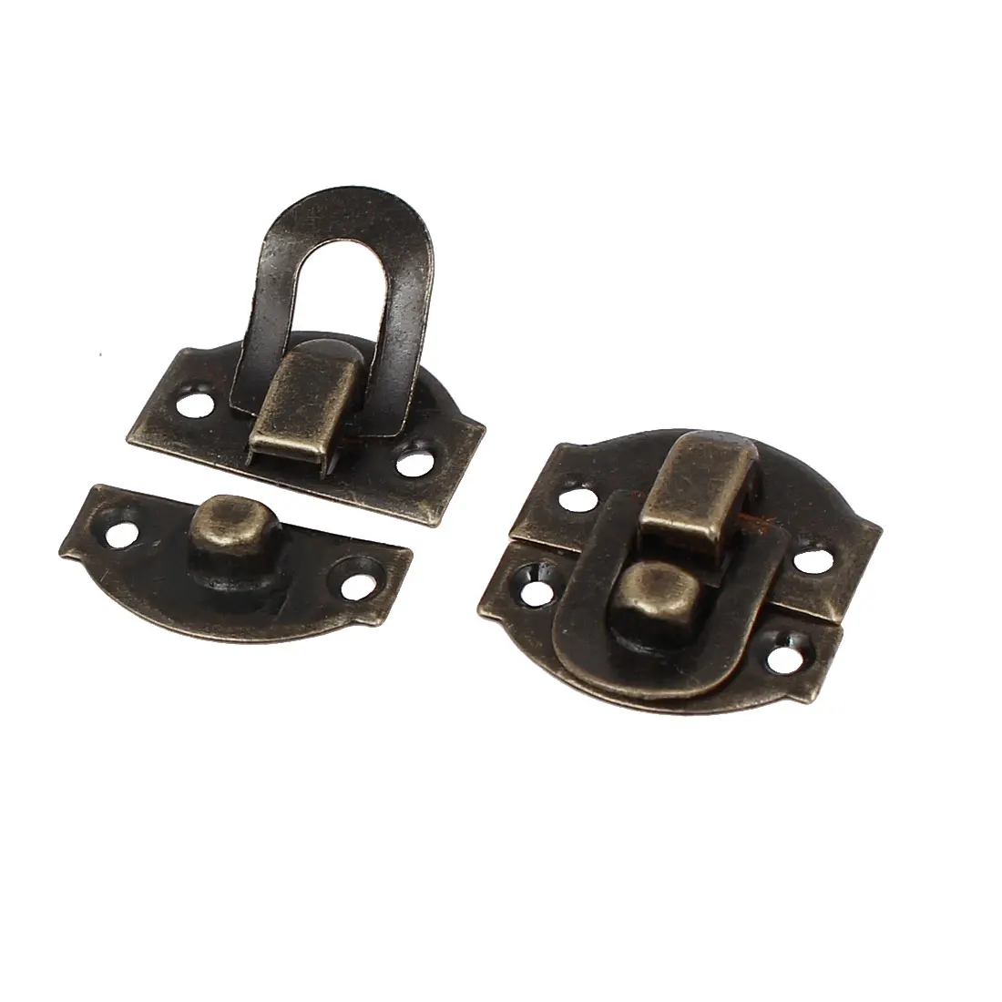 UXCELL Weight Jewelry Box Gift Case Latch Hasp Lock Clasp Bronze Tone