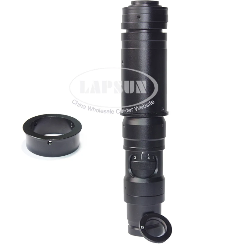 40X-400X-800X Parallel Light Industrial Microscope Camera Zoom C-Mount Lens+ 0.5X /1X / 2X Aux Objective Barlow Lens