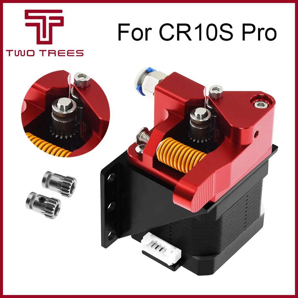 

cr10 Aluminum Upgrade Dual Gear mk8 Extruder Kit for CR10S PRO RepRap Prusa i3 1.75mm 3d parts Drive Feed double pulley Extruder