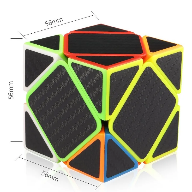 Zcube перекос Скорость куб из углеродного волокна Стикеры Magic Cube Puzzle игрушки для детей