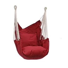 Garden Swinging Hanging Chair Indoor Outdoor Furniture Hammocks Thick Chair Cushion integration Dormitory Swing Hammock Camping outdoor balcony swing hanging chair rocking chair hot selling luxury european version indoor strap swing