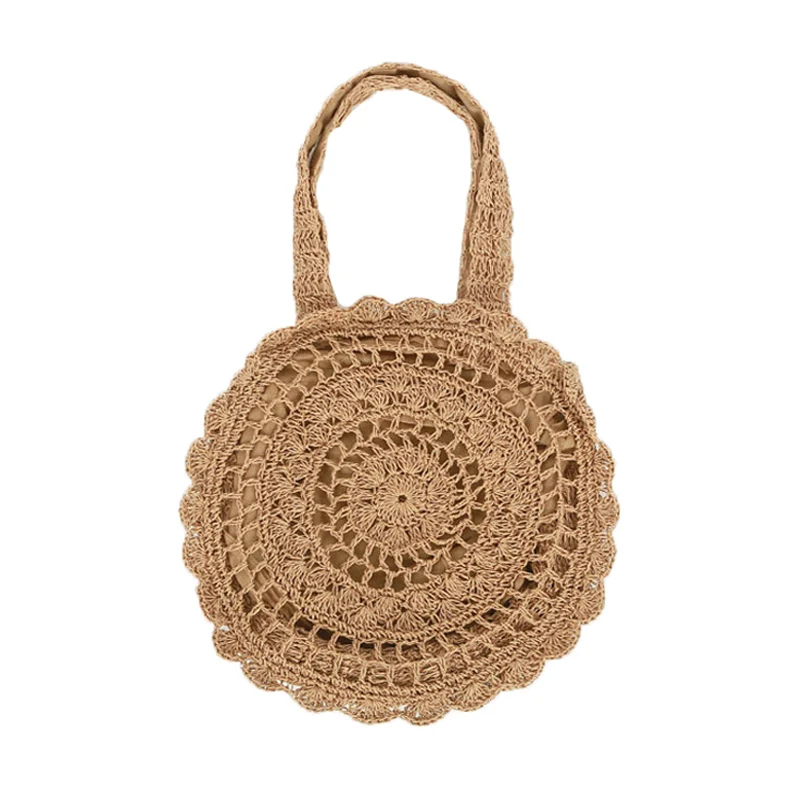 Women Bohemian Straw Bag Big Circle Summer Beach Handbags Vintage Rattan Female Shoulder Bag Handmade Travel Bolsa SS3016 (2)