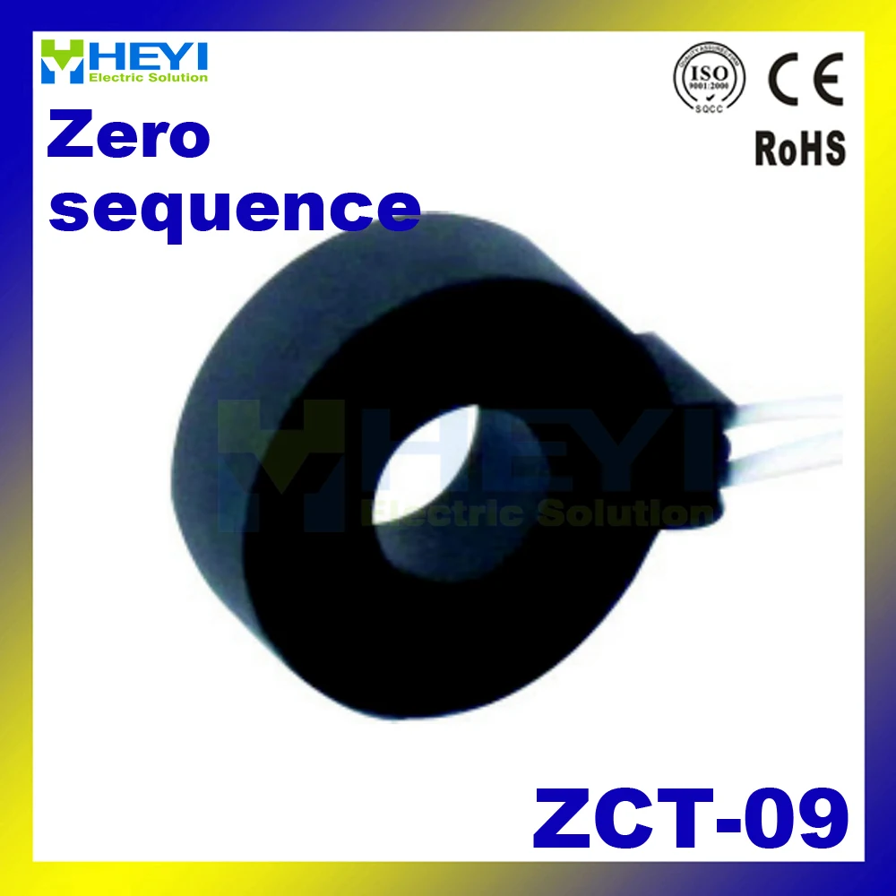 Нулевой последовательный трансформатор тока ZCT-09 защита от утечки CT отверстие 9 мм вход 10-400mA выход 6-500мв