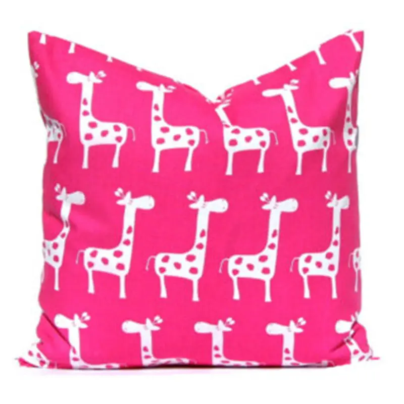 Doreen Box, 1 шт., полиэстеровый чехол для подушки, цвет фуксии, розовый, с цветами, в горошек, в полоску, с геометрическим рисунком, декоративная наволочка, 45*45 см
