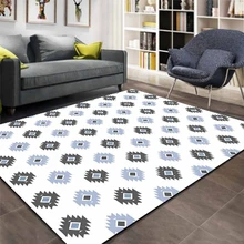 Else темно-синие этнические Аутентичные сказки геометрический 3d принт Нескользящая микрофибра Гостиная декоративный современный моющийся коврик