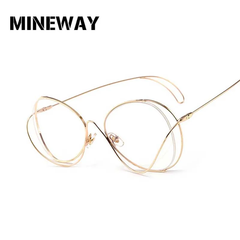 Женские солнцезащитные очки MINEWAY Ocean Lens прозрачные с эффектом деформации сплав