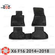 Коврики для BMW X6 F16-, Нескользящие полиуретановые грязеотталкивающие декоративные аксессуары для салона автомобиля