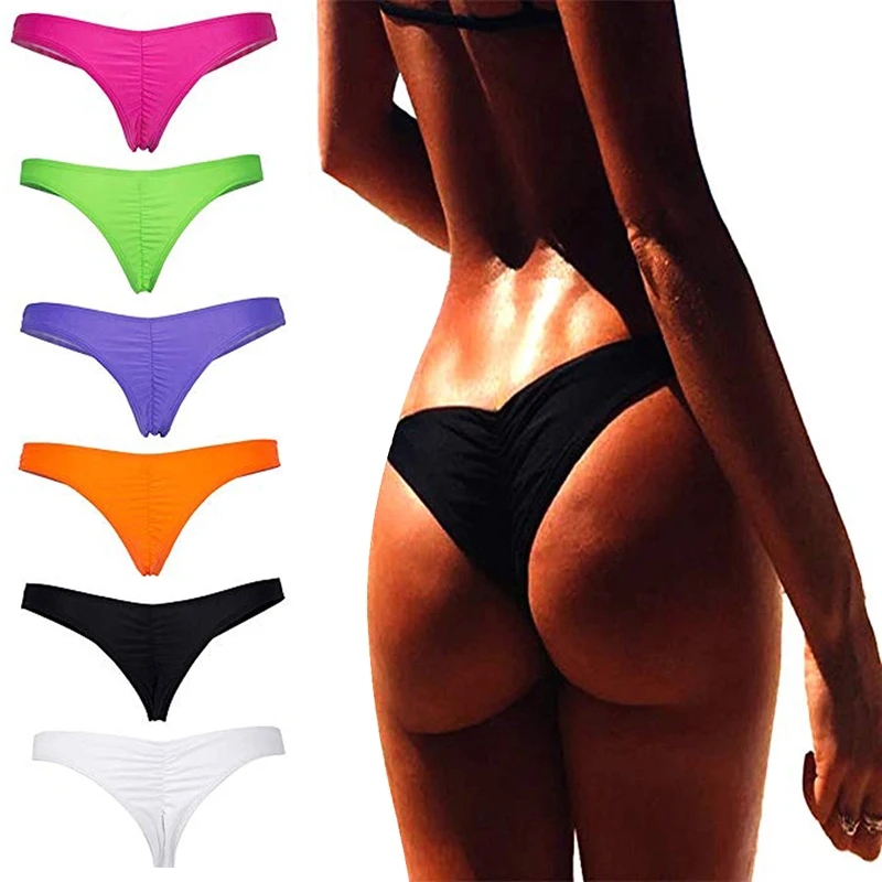 

2019 Summer Women Hot Sexy Beach Surfing Shorts V Shape G-String Swim Bottoms Swimwear Lady Underwear Woman Solid Panties Briefs
